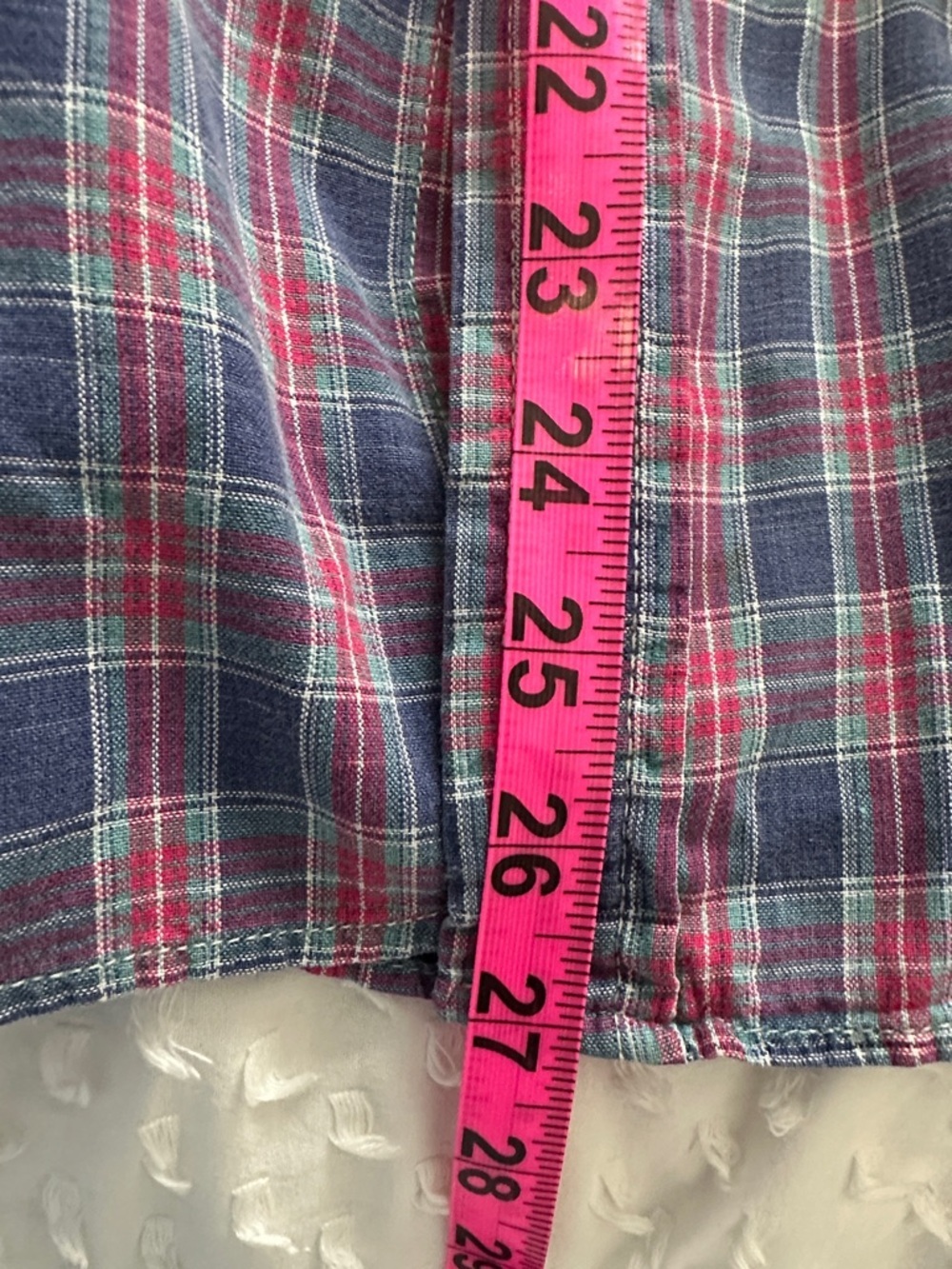 World Island VTG 90s Preppy Dadcore Workwear Grunge Plaid Blue&Pink Shirt SzXL - Picture 11 of 11